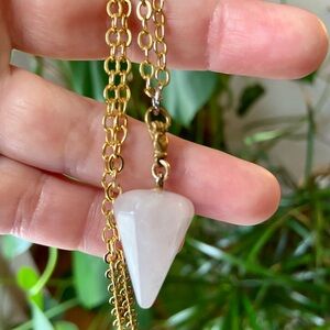 Pound Jewelry Mini 1/2 Pound Rose Quartz Pendulum